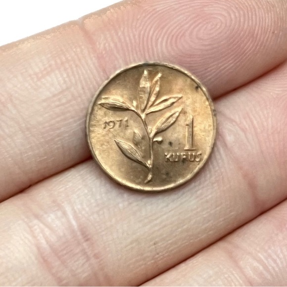 🎈$5 add on - 1971 Turkish 1 Kurus Coin - Bronze - Picture 1 of 5
